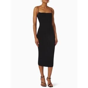 Good American Good Touch 90's Lace Back Bodycon Dress Black Womens Size 5 NWT